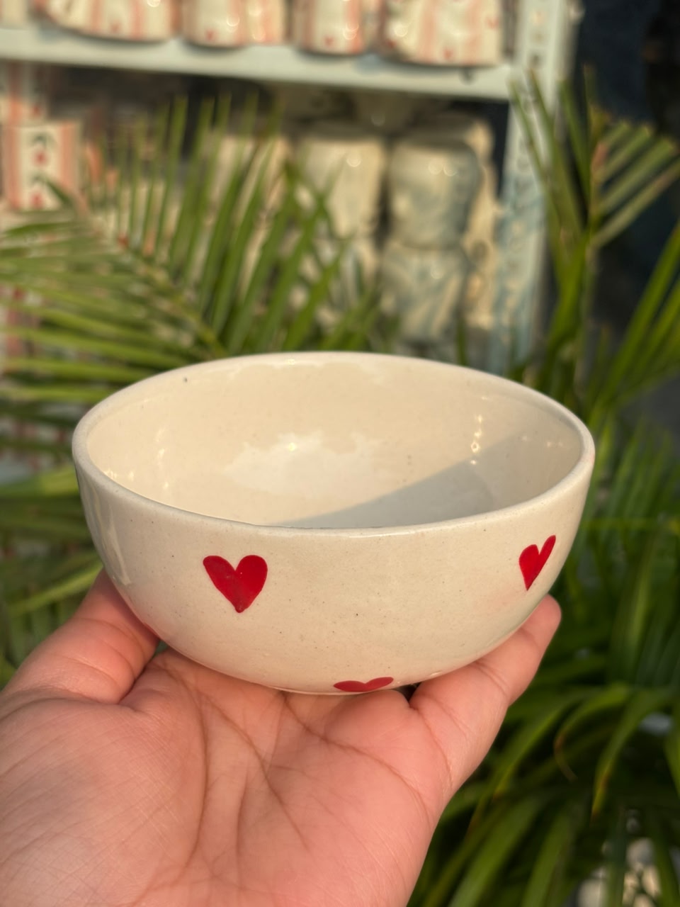 Amour Heart Ceramic Snack Bowl (Set of 2)