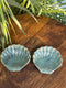 Aqua Seashell Ceramic Snack Plate – Set of 2