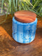 Azure Meadow Wooden Lid Airtight Jar