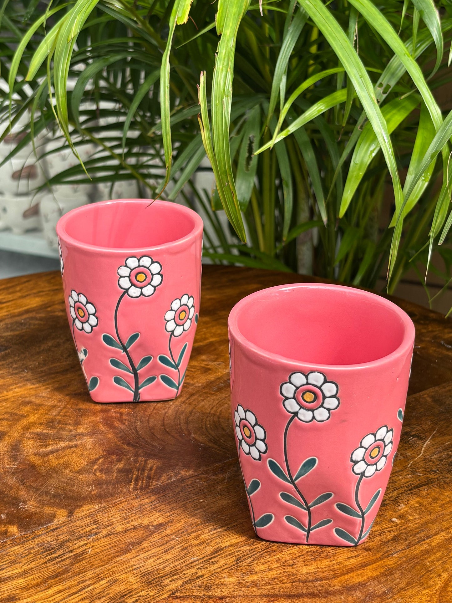 Bloom Pink Candle Jar/ Water Glass