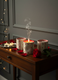 Blush of Hearts Candle Jars/ Water Glasses Combo (Set of 3)