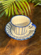 Celeste Blue Tea Cup & Saucer Set (Set of 2)