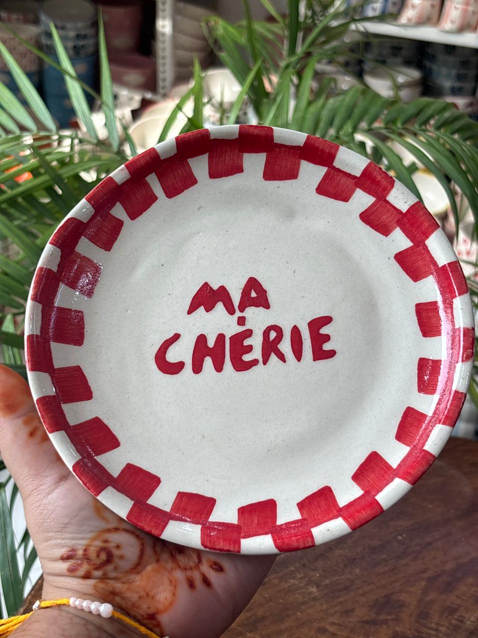 Chérie Rouge Snack Plates Set (Set of 2)