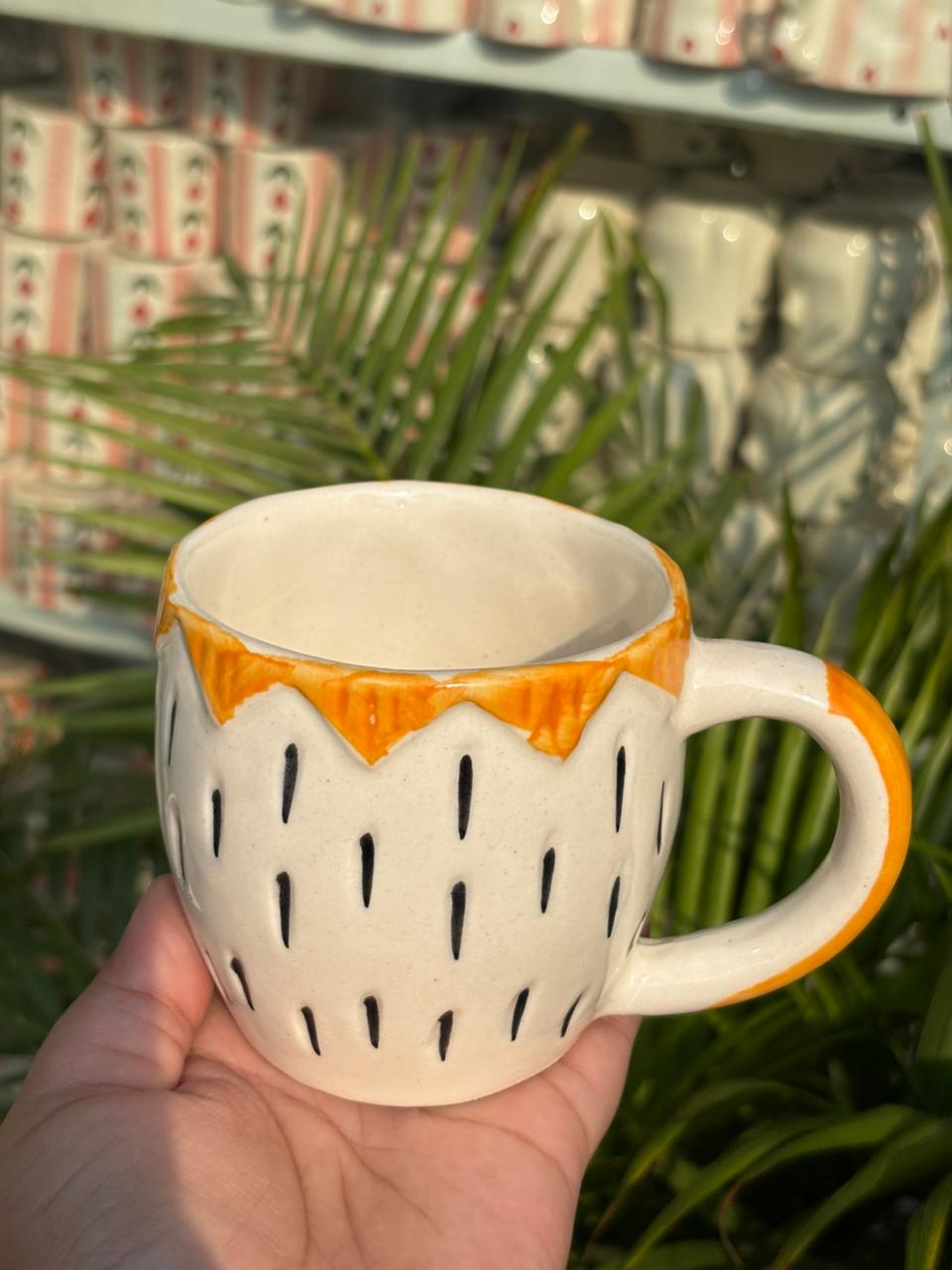 Fruity Delight Chunky Mug-Orange