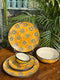 Golden Daisy Handcrafted Premium Dinner Set (Set of 7)