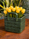Green Woven Grace Basket Cutlery Holder/Vase