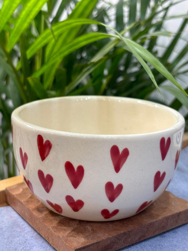 Red Hearts Snack Bowl