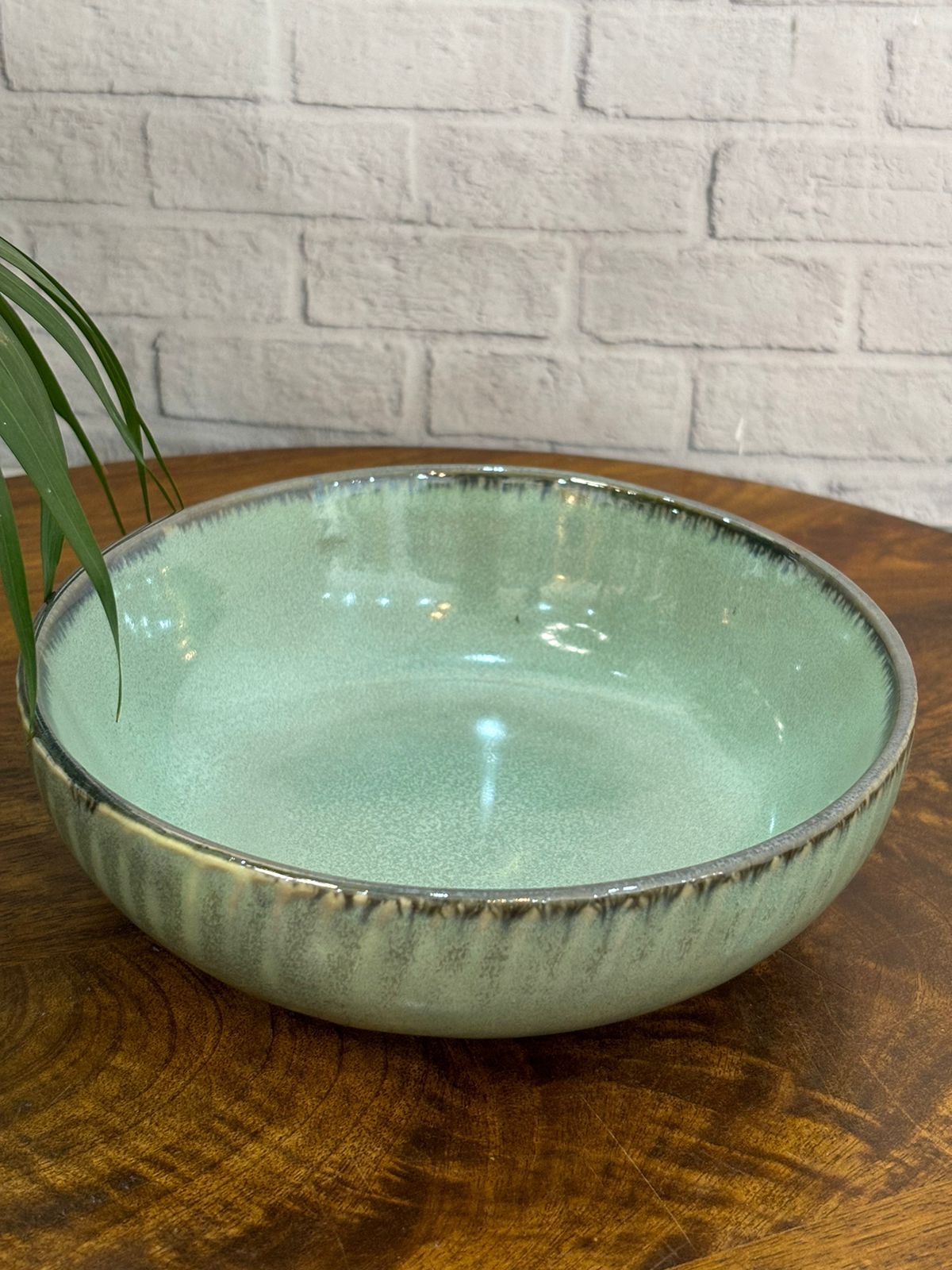 Mint Green Line Glaze Dinner Set (Set of 20)
