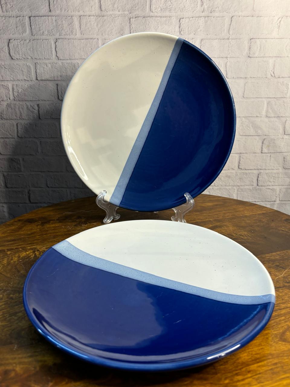 Blue Dual Shade Dinner Plates (Set of 2)