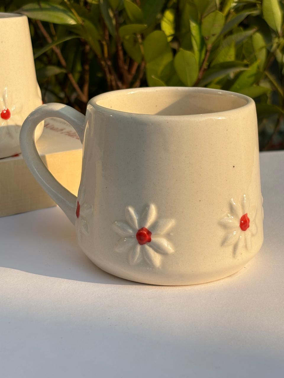 White Lilly Flower Pinterest Coffee Mug