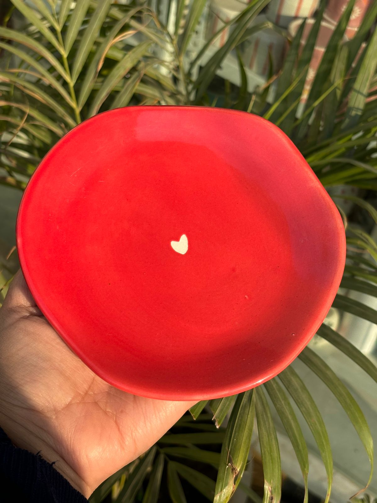 Pinterest Red Heart Snack Plate (Set of 2)