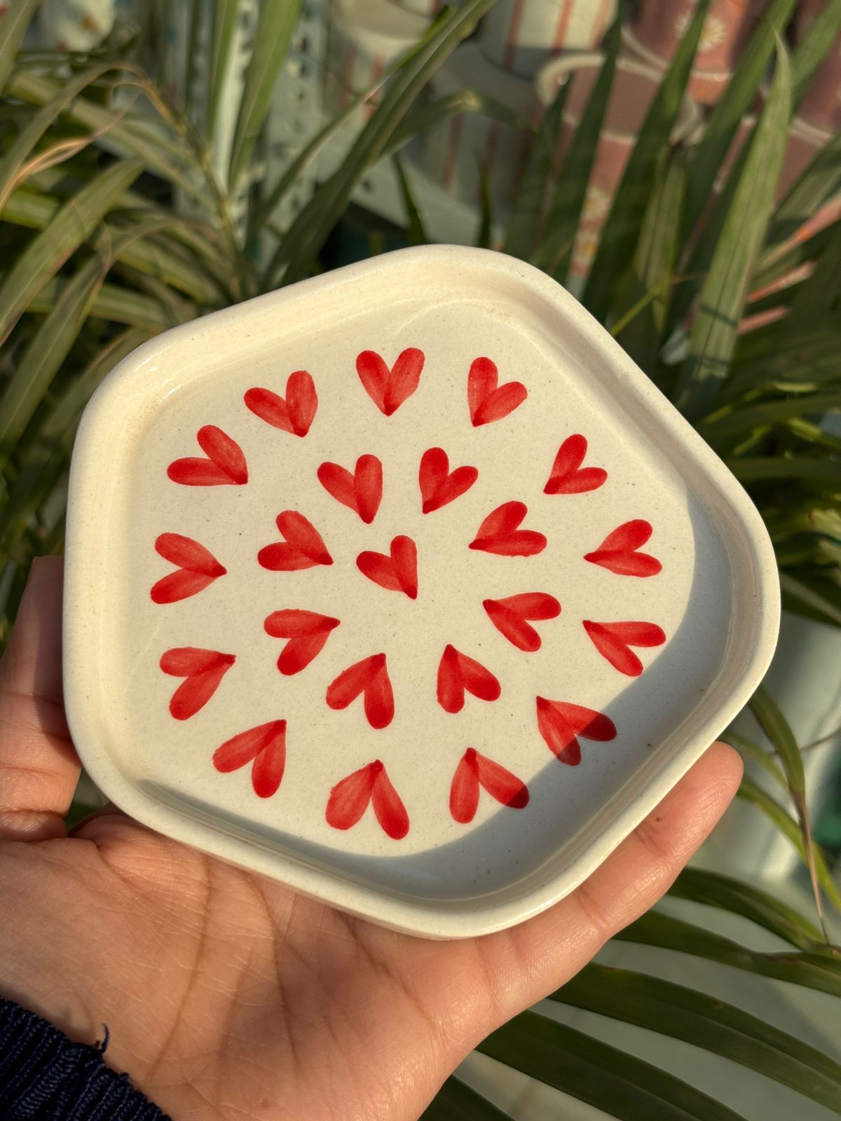 Red Heart Snack Plate (Set of 2)