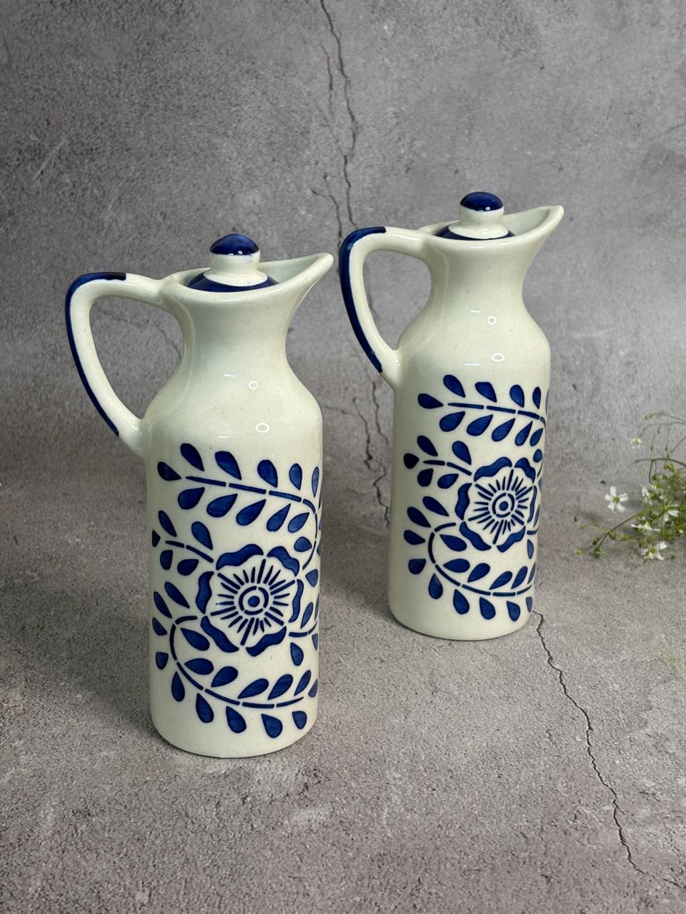 Blue Floral Oil-Dispenser