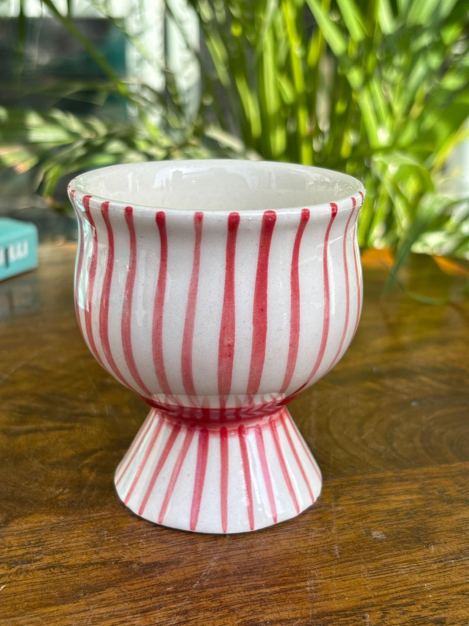 Red Lines Ice Cream Cups (Set of 2)