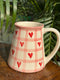 Crimson Check Heart Coffee Mug