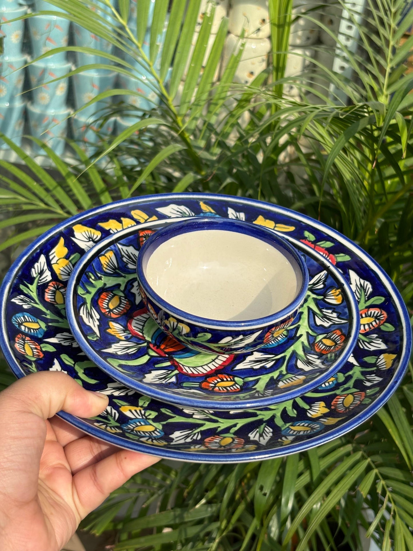 Noor-e-Nilofer Handcrafted Premium Dinner Set (Set of 6)