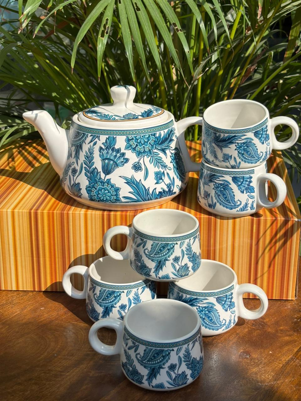 Majestic Blue Royale Kettle Set (Set of 7)