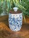 Indigo Paisley Wooden Lid Airtight Jar
