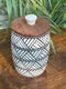 Monochrome Weave Wooden Lid Airtight Jar