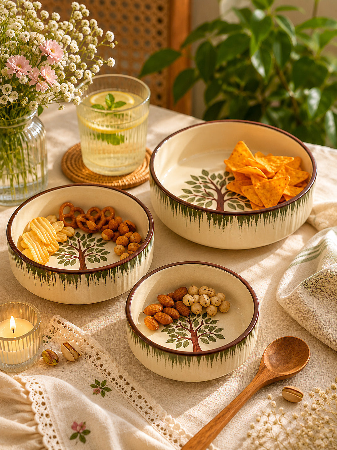 Olive Grove Serving Bowl Set (Set of 3)