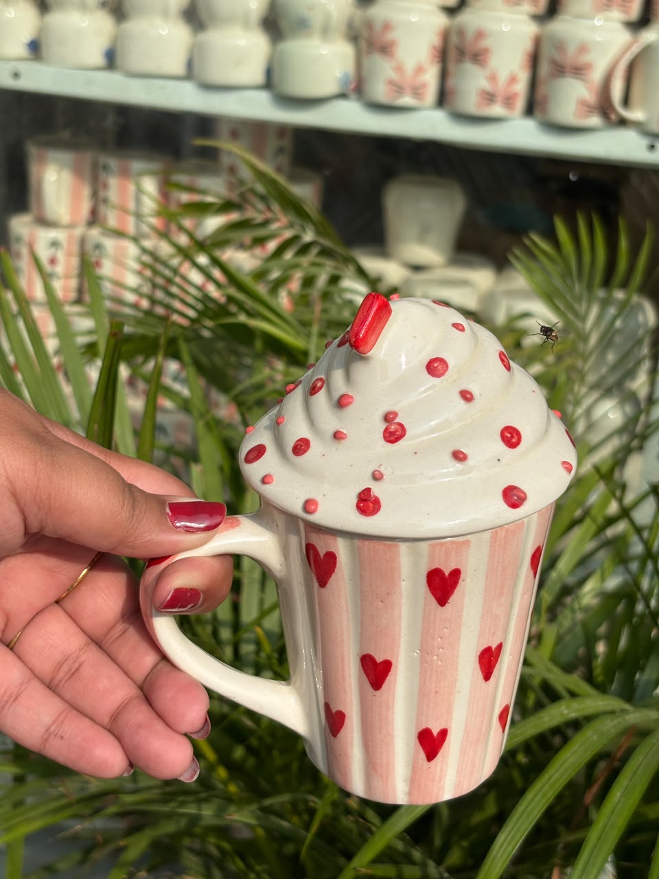 Pink Sprinkle Cupcake Mug