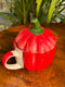 Red Pumpkin Mug with Lid