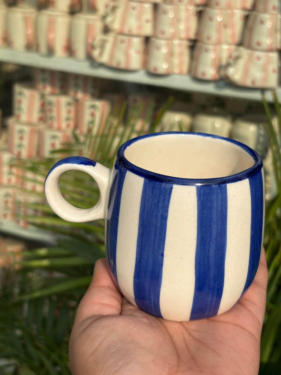Riviera Blue Stripe Mug