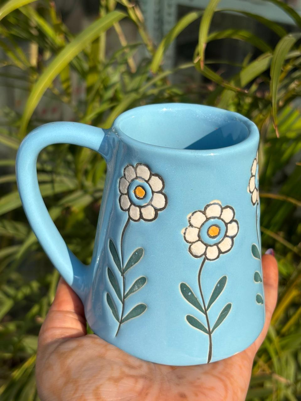 Blue Daisy Dew Mug