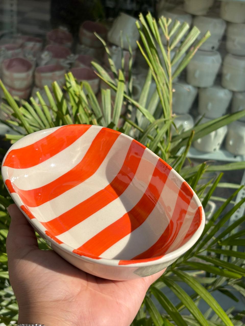 Orange Candy Swirl Snack Bowl