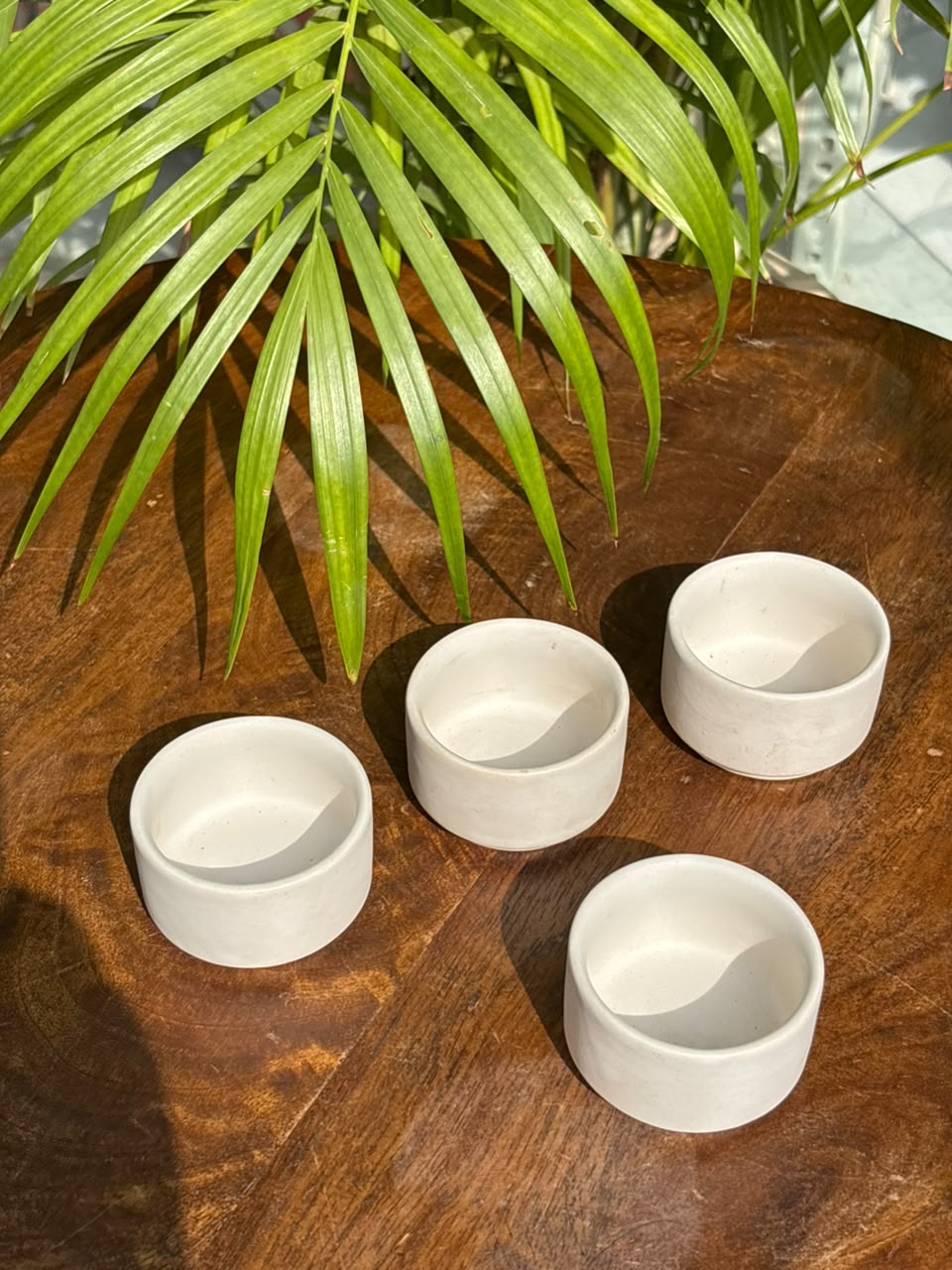 White Dip Bowls Set (Set of 4)