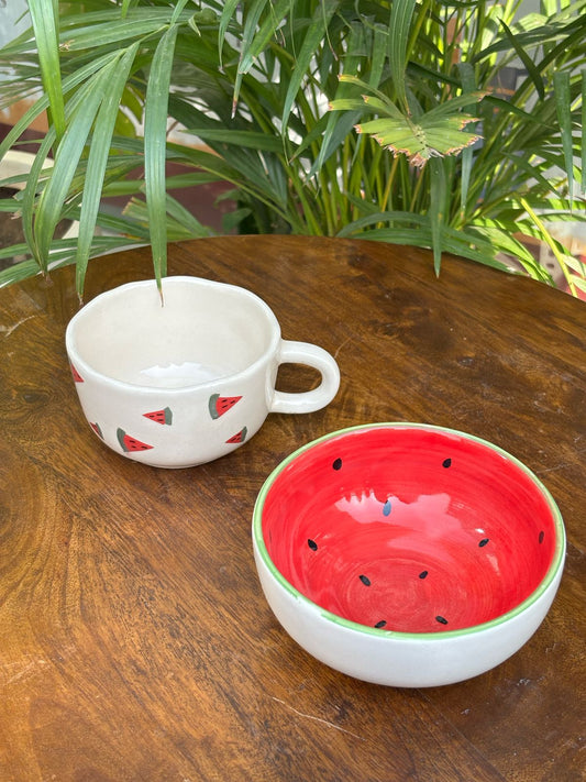 Watermelon Mug & Snack Bowl Combo (Set of 2)