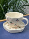 3D Red Cherry Coffee Mug with Saucer