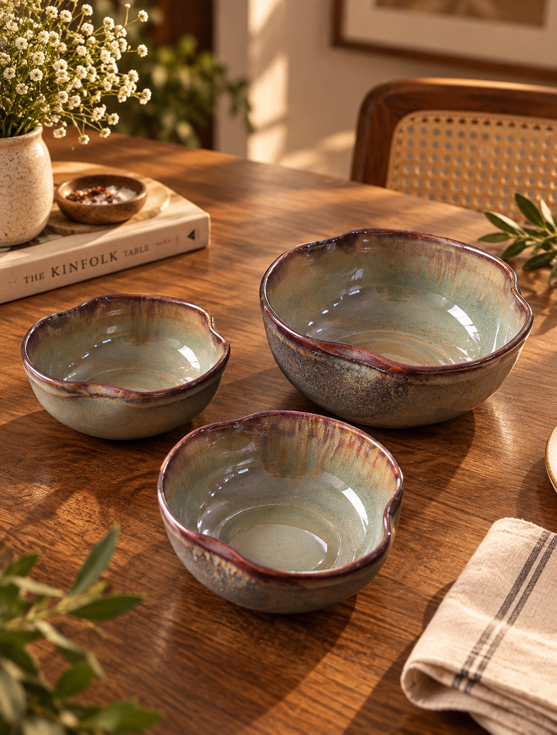 Amberstone Serving Bowl Set (Set of 3)