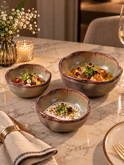Amberstone Serving Bowl Set (Set of 3)