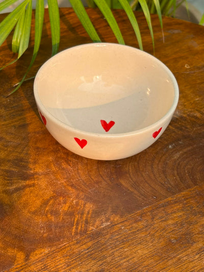 Amour Heart Ceramic Snack Bowl (Set of 2)