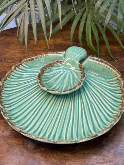 Aqua Seashell Delight Serving Platter
