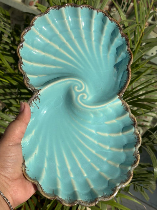 Aqua Swirl Serving Platter