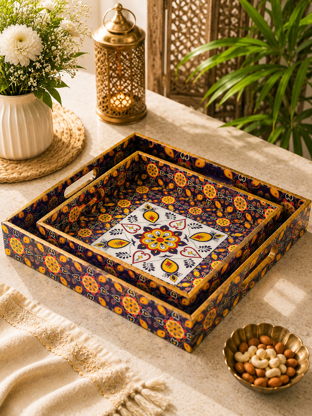 Aurum Royale Serving Tray Set (Set of 2)