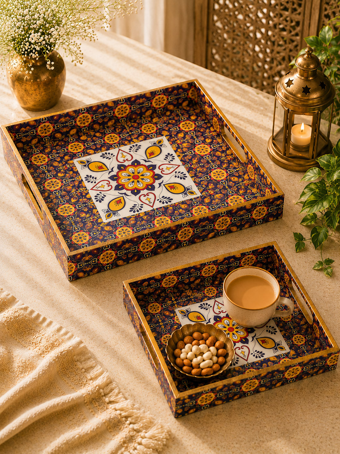Aurum Royale Serving Tray Set (Set of 2)