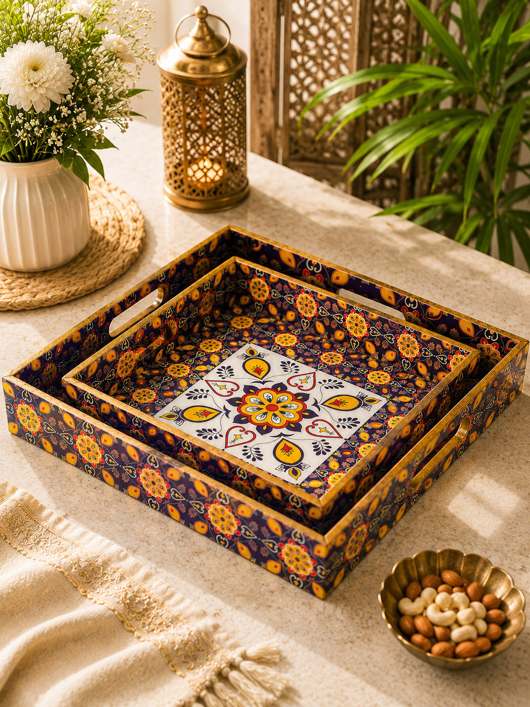 Aurum Royale Serving Tray Set (Set of 2)