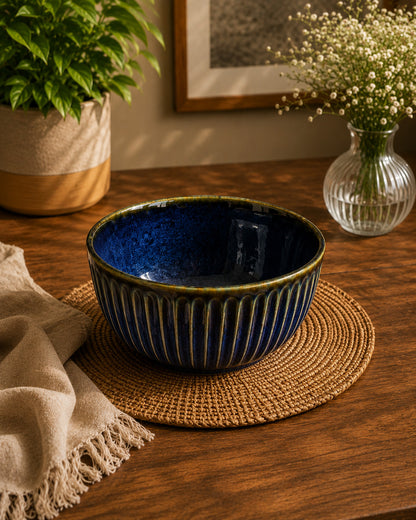 Azure Flute Dinner Set (Set of 3)