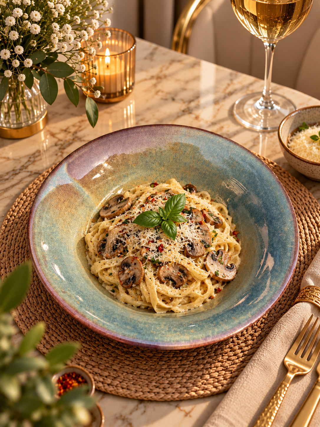 Azure Stone Pasta Plates (Set of 2)