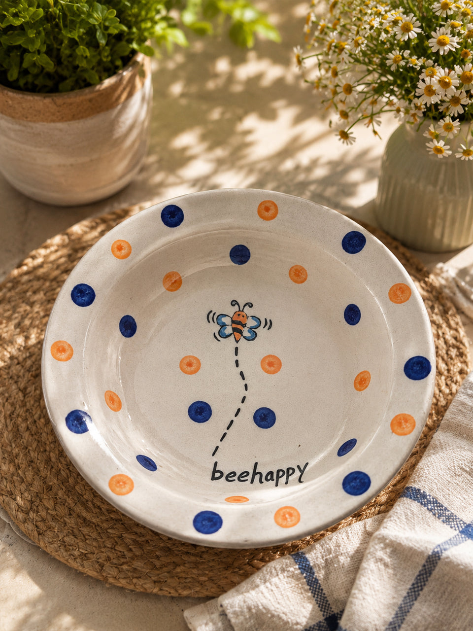 Bee Happy Pasta Plate (Set of 2)