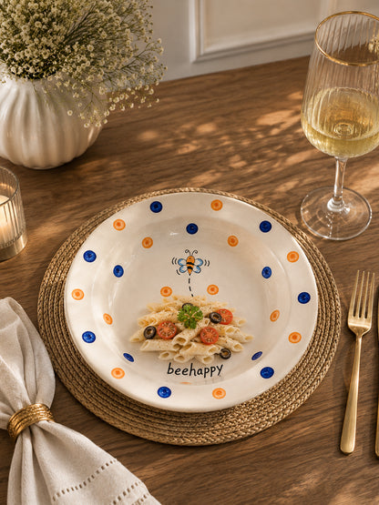 Bee Happy Pasta Plate (Set of 2)