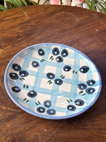 Berry Check Snack Plates Set (Set of 2)