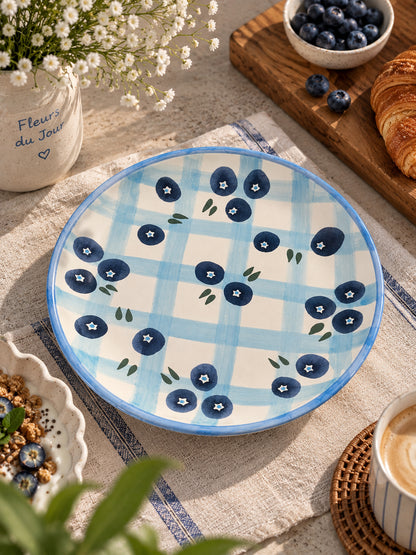 Berry Check Snack Plates Set (Set of 2)