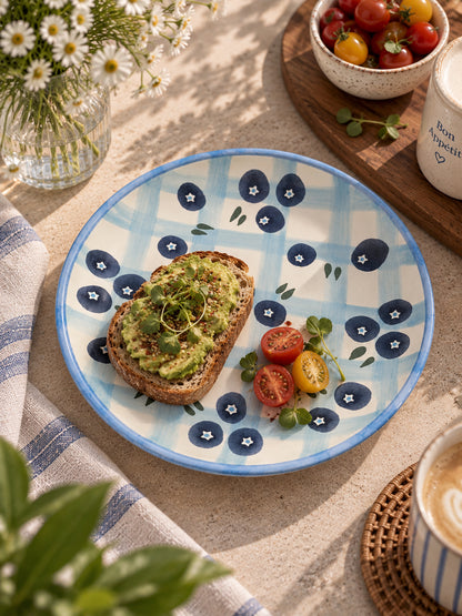 Berry Check Snack Plates Set (Set of 2)