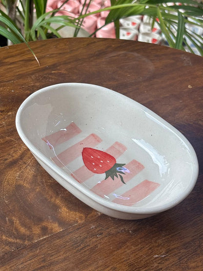 Berry Stripe Charm Snack Bowl