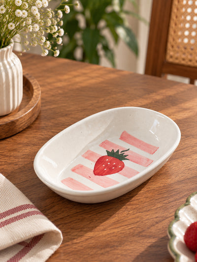 Berry Stripe Charm Snack Bowl