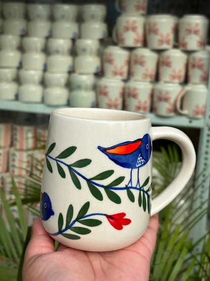Blue Bird Bloom Mug